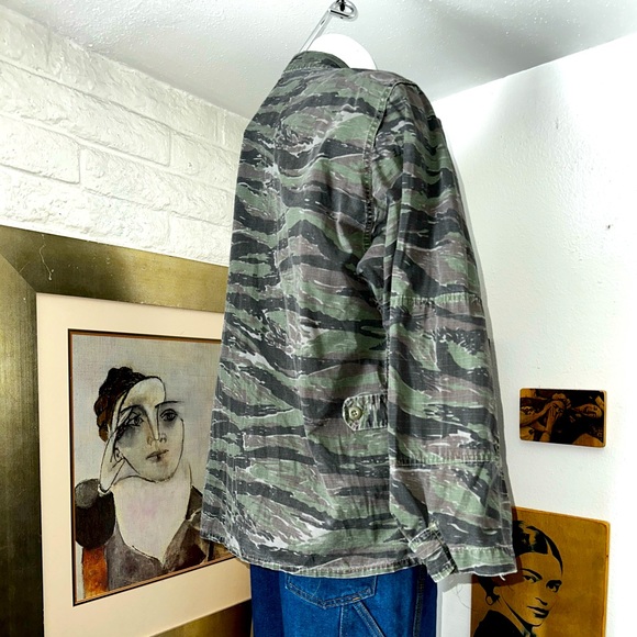 VINTAGE TIGER STRIPE CAMO JACKET LARGE REGULAR ATLANCO - Picture 3 of 7